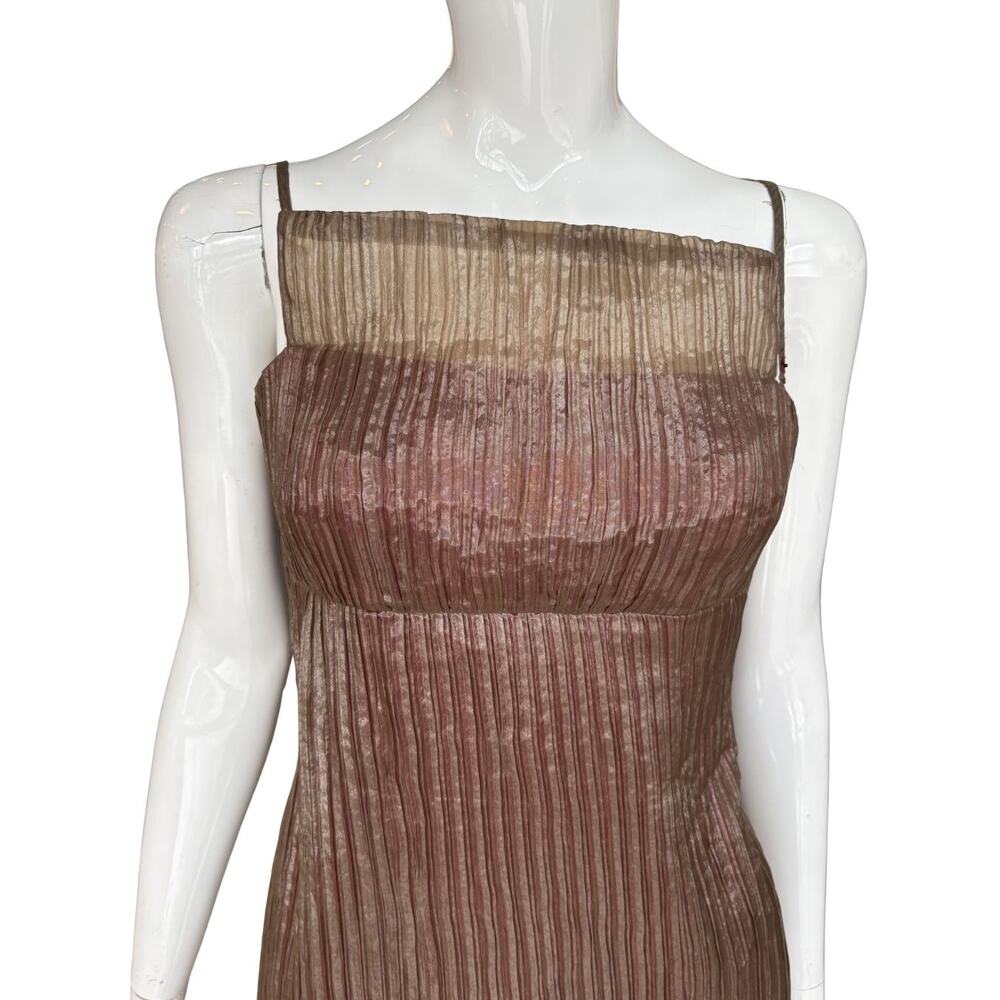 Kathlin Argiro Atelier Bronze Grecian Column Dress S 2 - Picture 2 of 6